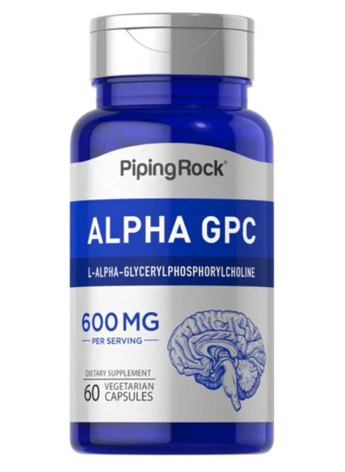 Alpha GPC 600mg | 60 Capsules | Vegetarian | by Piping Rock