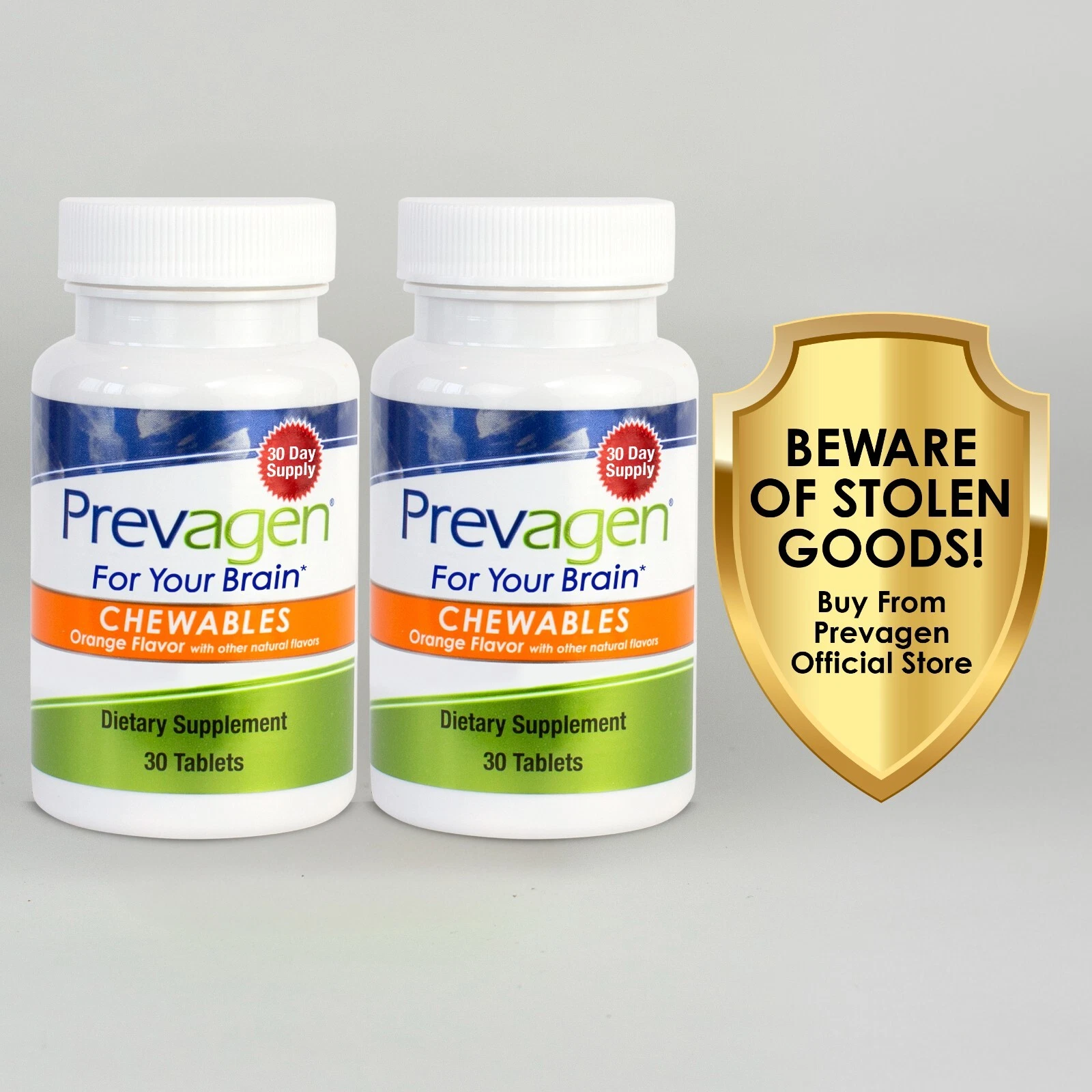 Prevagen Regular Strength 10mg Orange Chewables - 2 Pack (60-Day Supply)