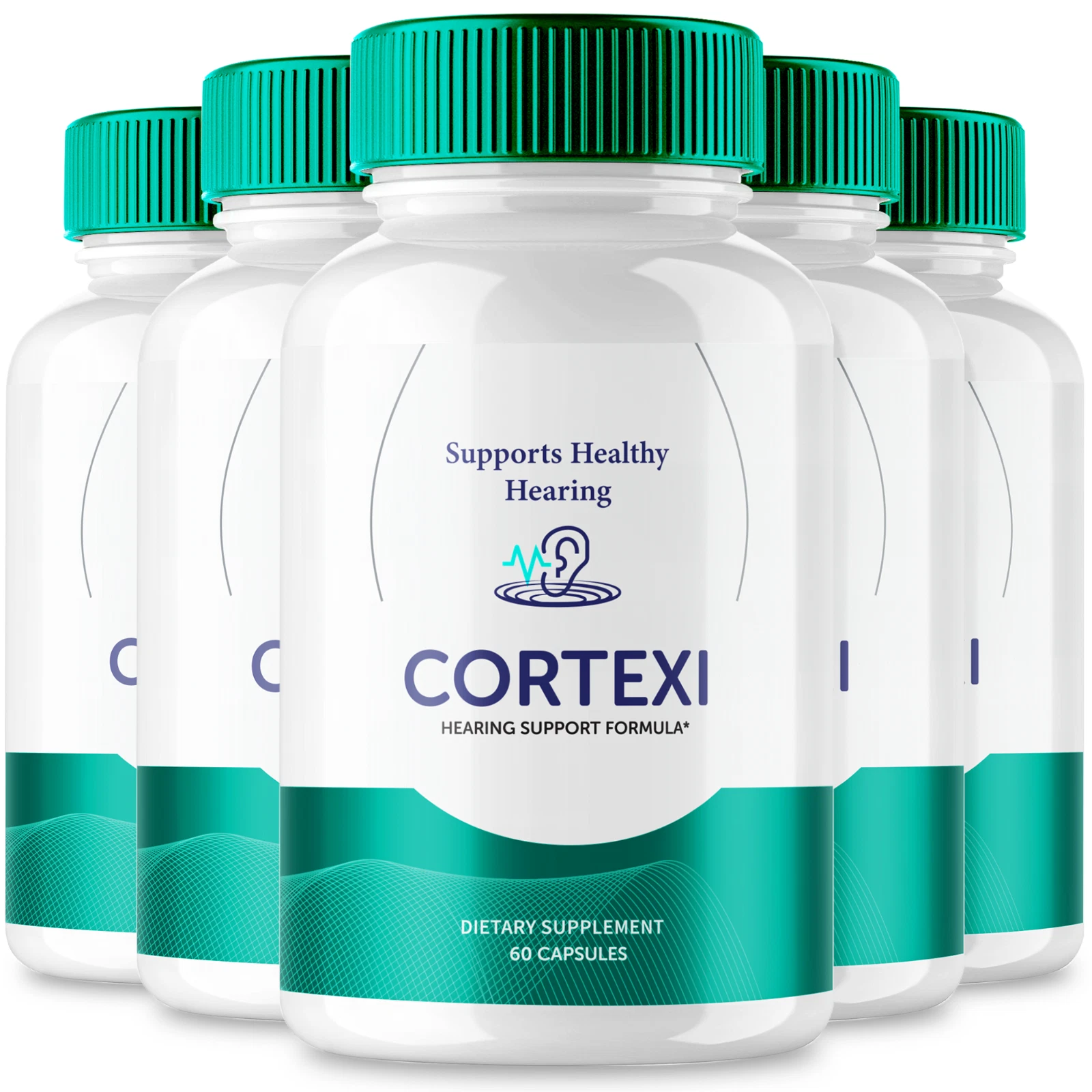 (5 Pack) Cortexi Tinnitus Capsules for Ringing Ears Supplement (300 Capsules)