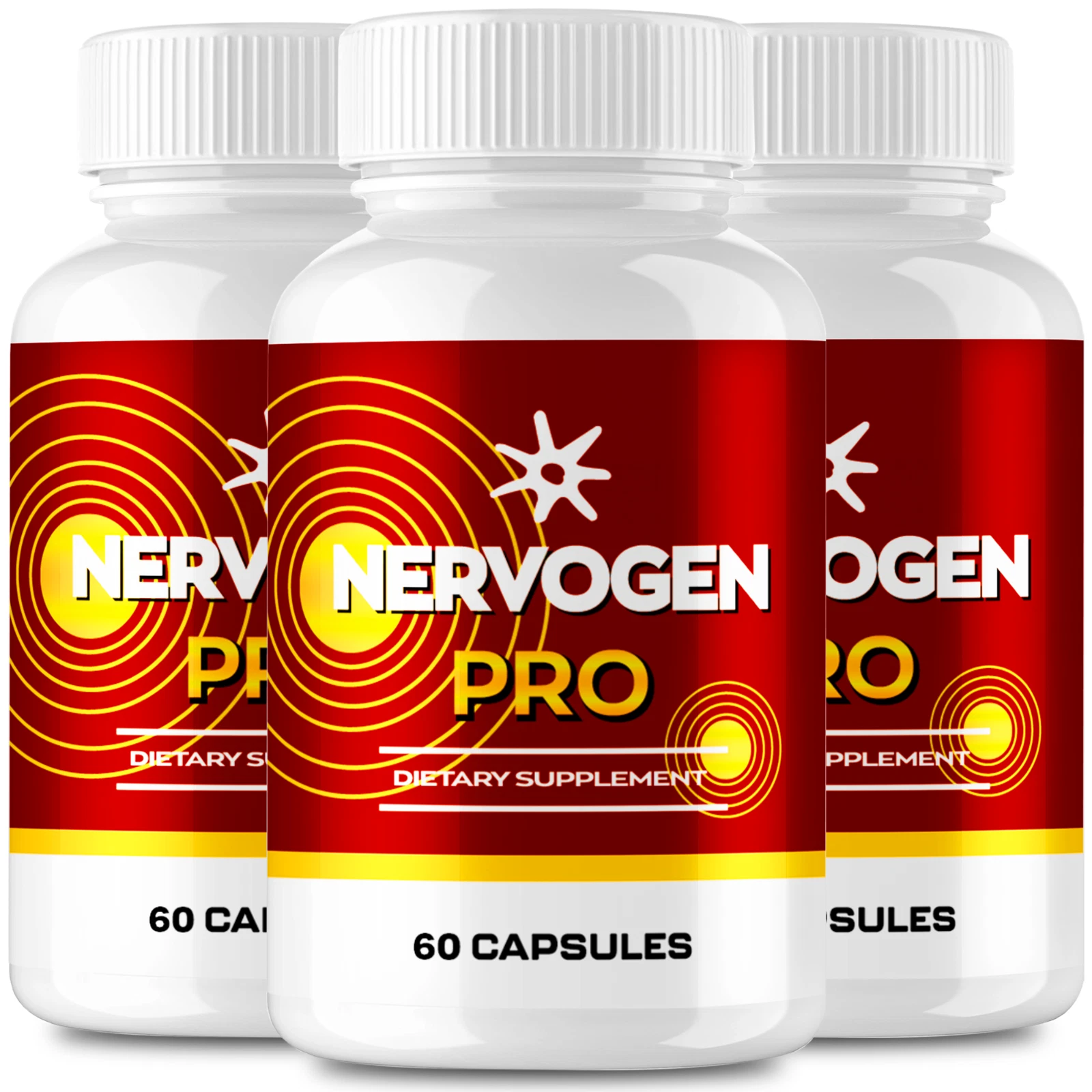 (3 Pack) Nervogen Pro Advanced Nerve Supplement, Neuropathy Pills (180 Capsules)