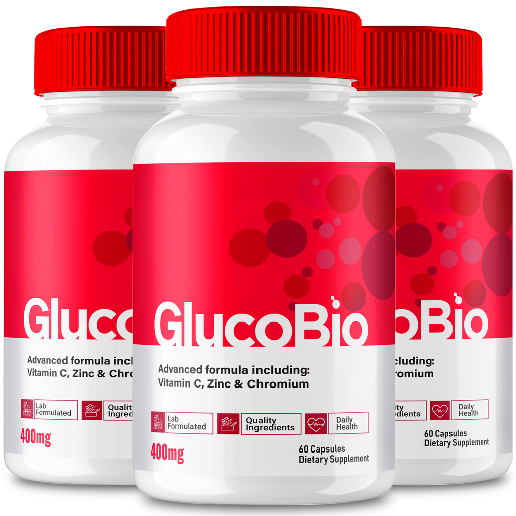 (3 Pack) GlucoBio Capsules, Gluco Bio Blood Health Support Dietary Supplement