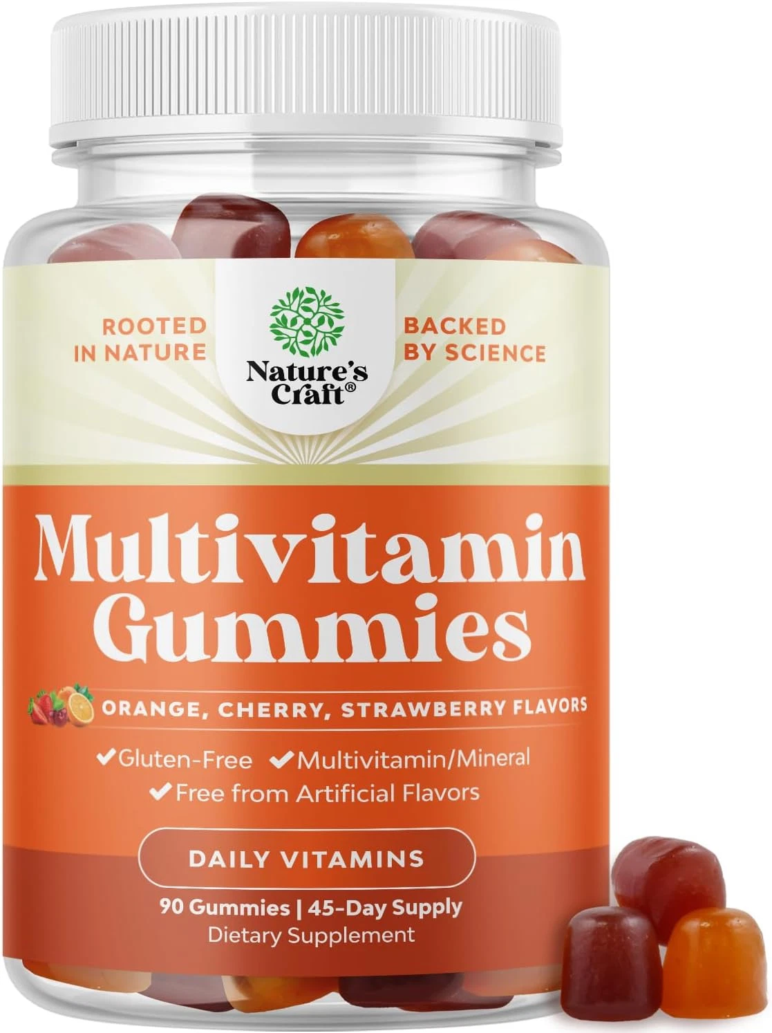 Potent Daily Multivitamin Gummies for Adults - Wellness Blend of Vitamin D a C E
