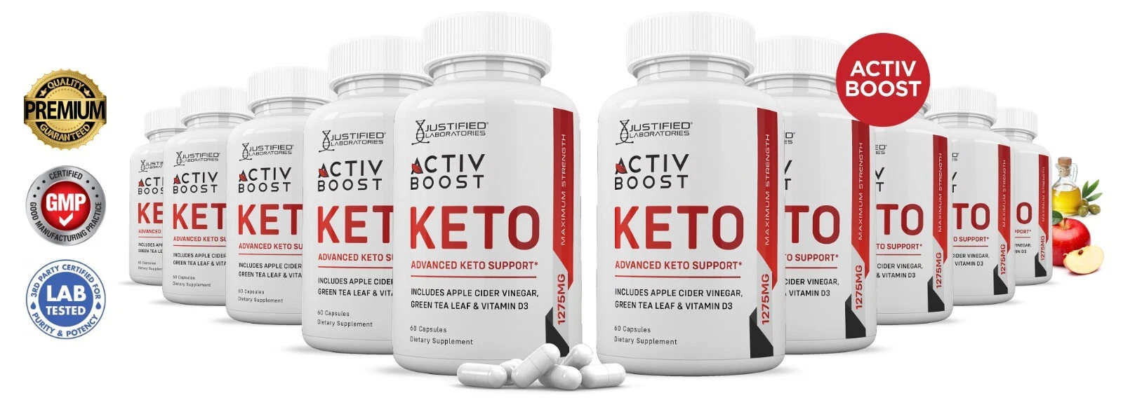 Activboost Activ Boost Keto Pills 1275 MG Stronger Than Gummies 10 Bottles
