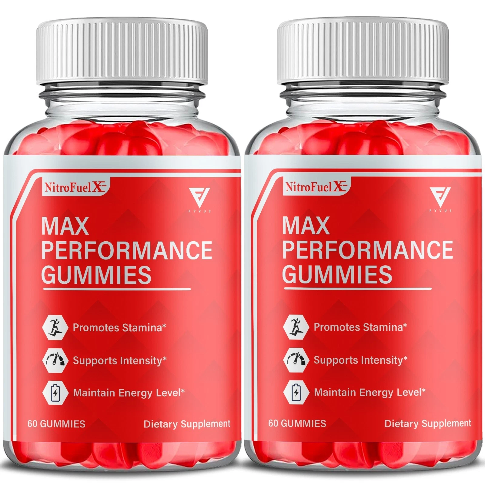 (2 Pack) Nitro Fuel X Gummies NitroFuel X Performance Supplement (120 Gummies)