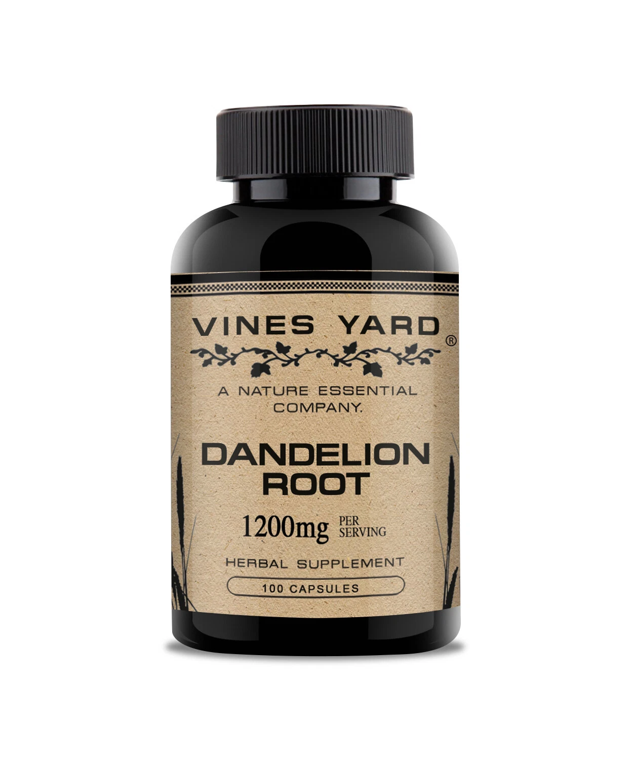 Organic Dandelion Root 1200 mg | 100 capsules VEGAN SAFE