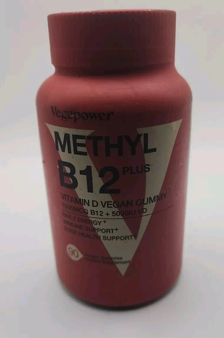 Vegepower Methyl B12 Plus Vitamin D 90 Ct 1000MCG B12 5000IU D
