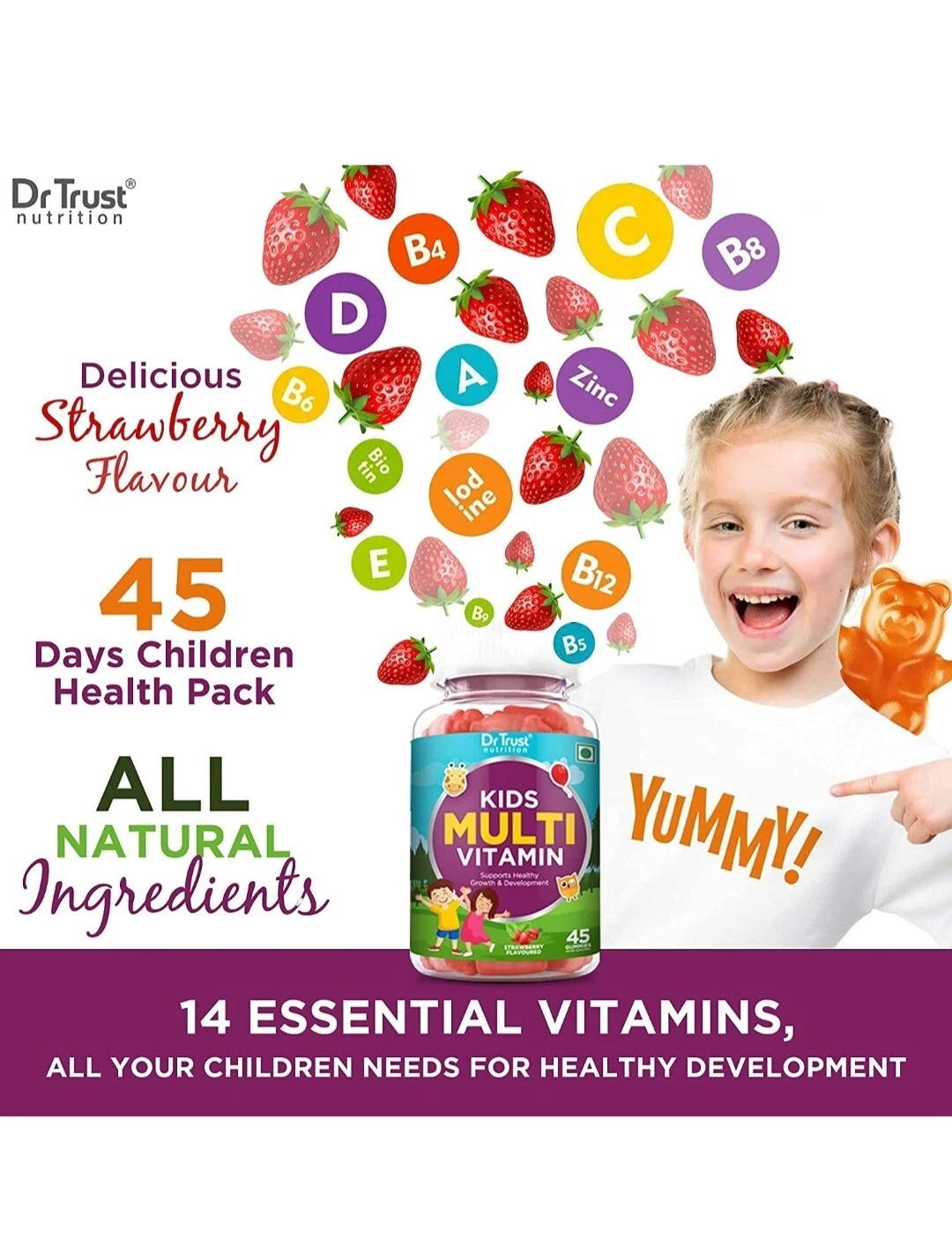 Nutrition Kids Multivitamin Gummies with sodium, Vitamin,Pantothenic, Magnesium