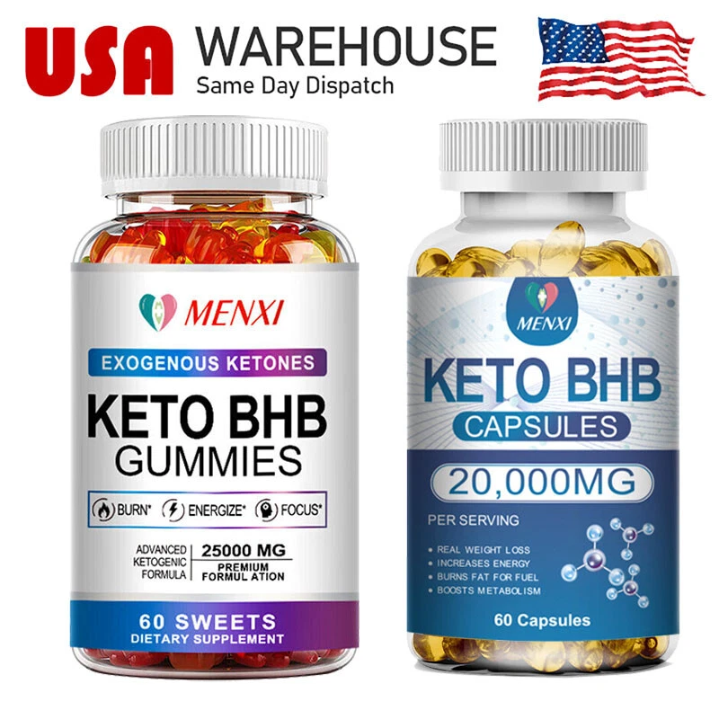 Keto BHB Gummies/Capsules Apple Cider Vinegar Weight Loss Fat Burner Supplement