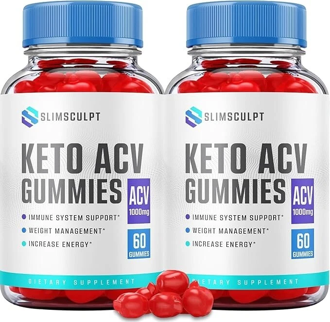 SlimSculpt Keto Acv Gummies Weight Management Supplement (120 Gummies) 2 Pack
