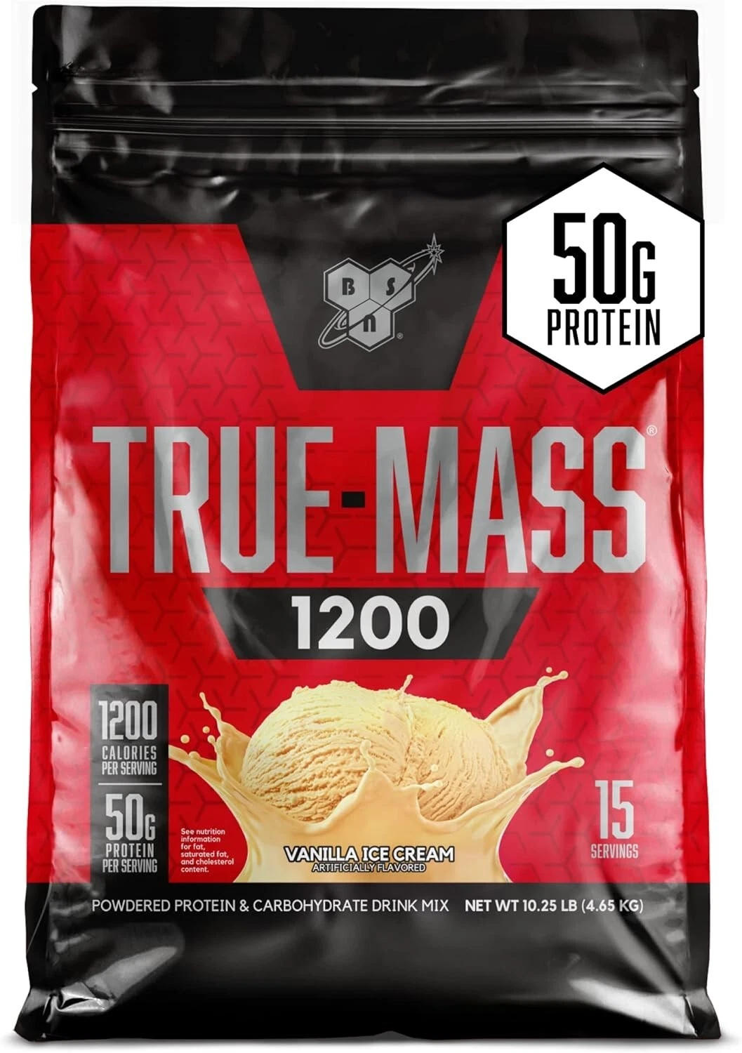 BSN True-Mass 1200 High Calorie Weight Mass Gainer 10.25LB Bags 3 Flavors New