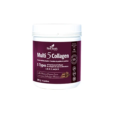 New Roots Multi 5 Collagen Powder (200g) Organic Cocoa