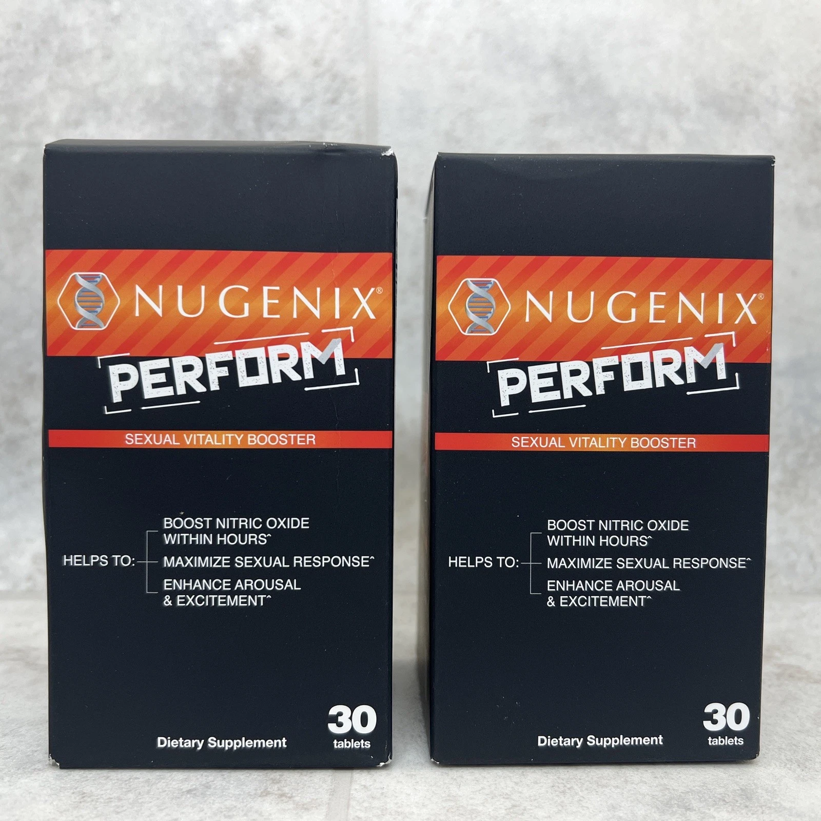2 Bottles! Nugenix Perform, Nitric Oxide and Vitality Booster for Men -Exp 01/26