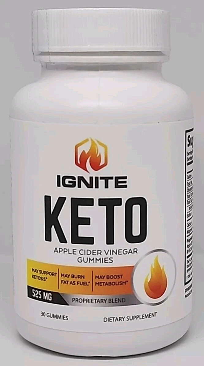 Ignite Keto Apple Cider Vinegar Gummies 525 MG to Boost Metabolism Exp. 01/2026