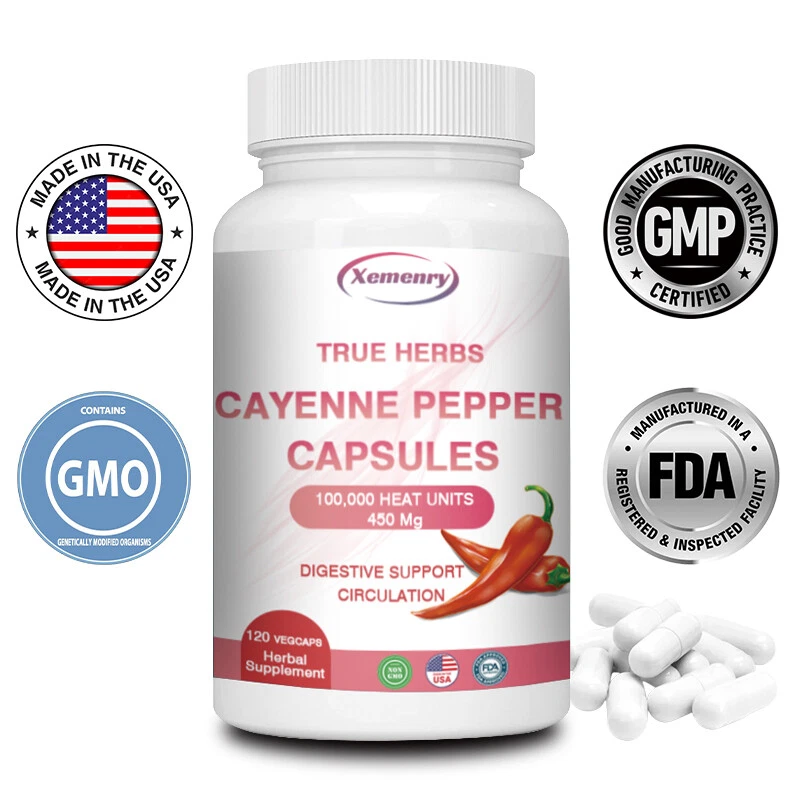 Cayenne Pepper 100,000HU - Weight Loss, Fat Burner, Aids in Healthy Circulation