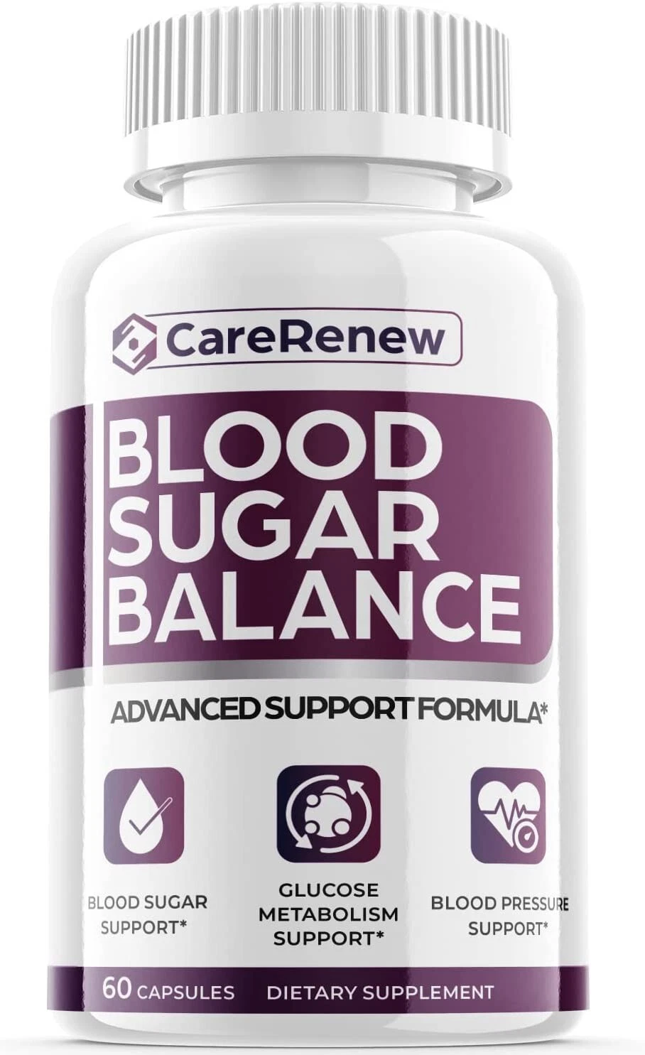 1-CareRenew Blood Sugar Supplement Supports, Glucose, Metabolism - 60 Pills