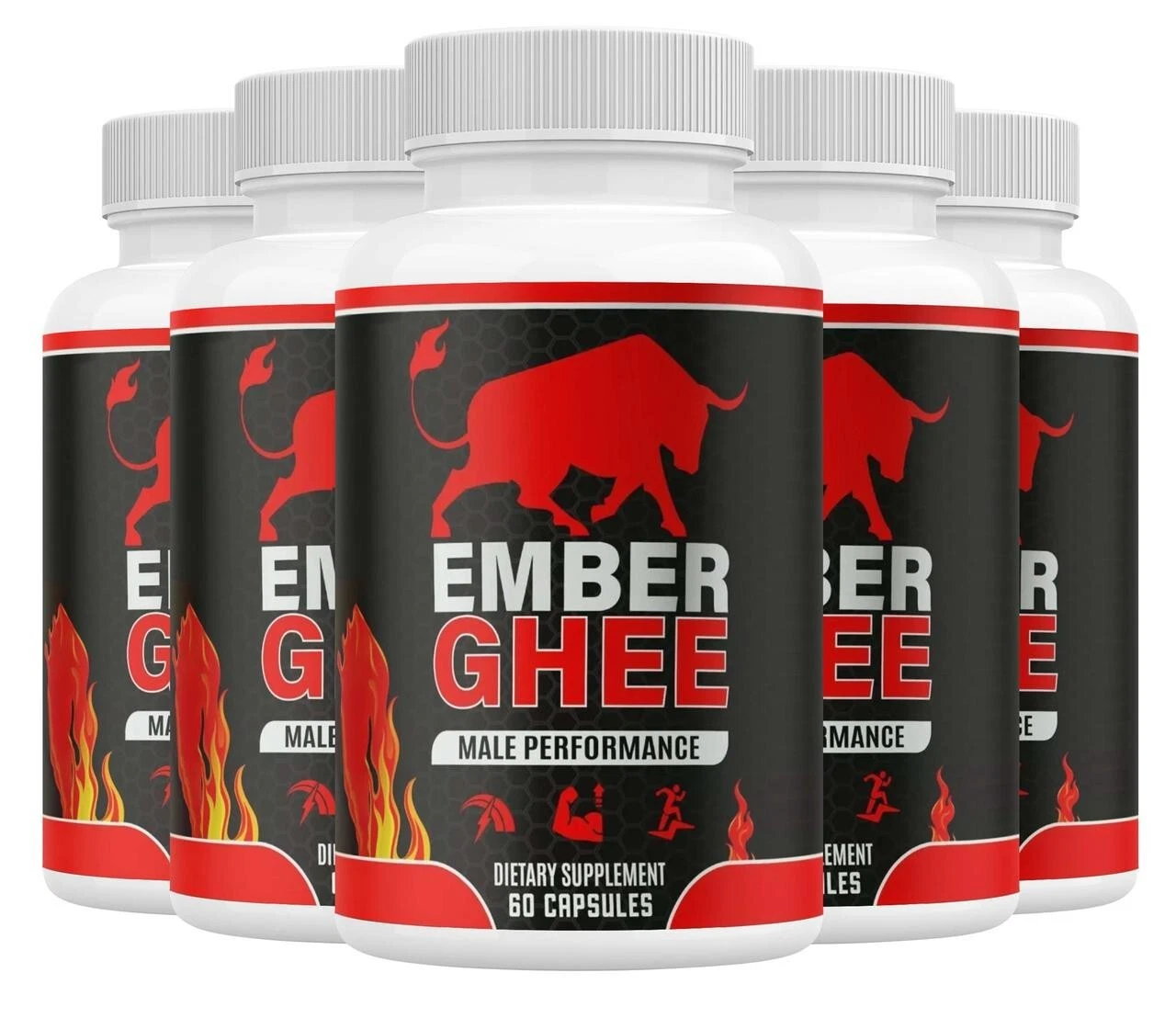 (5 Pack) Ember Ghee capsules for Men, EmberGhee Advanced Male Health Capsules