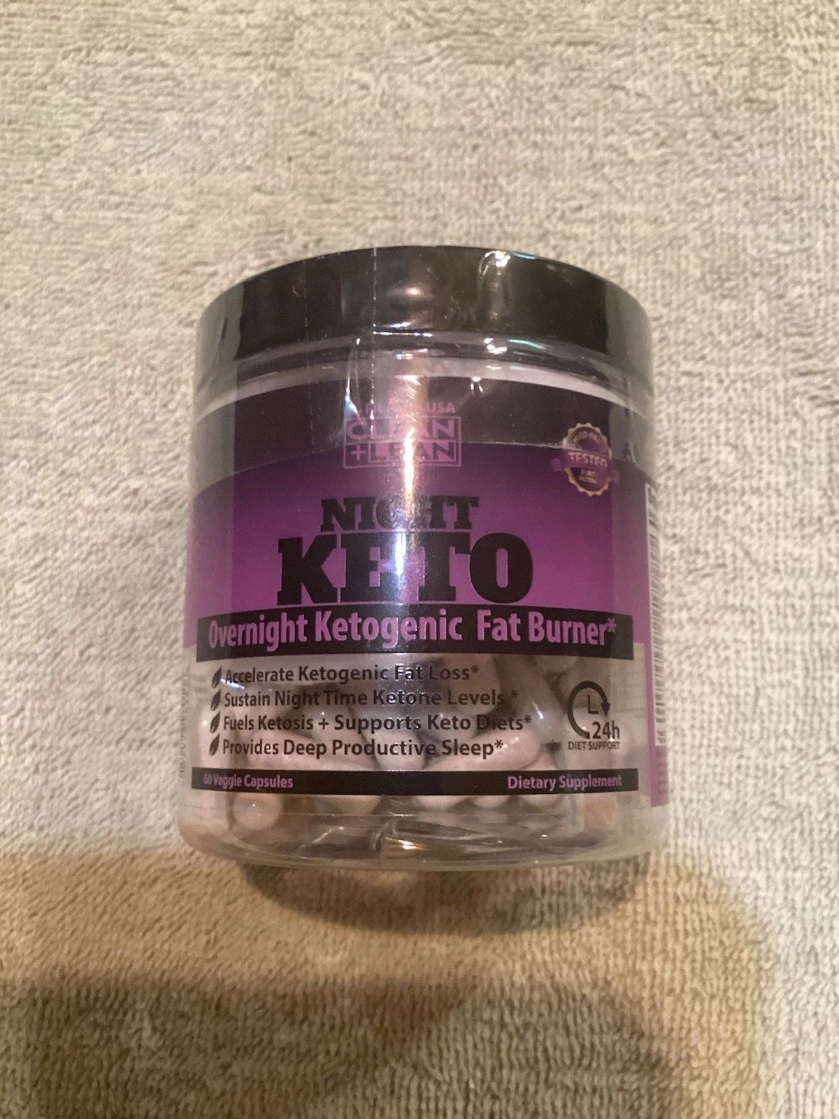 Clean + Lean Night Keto Overnight Ketogenic Fat Burner 60 Capsules Exp. 12/2025