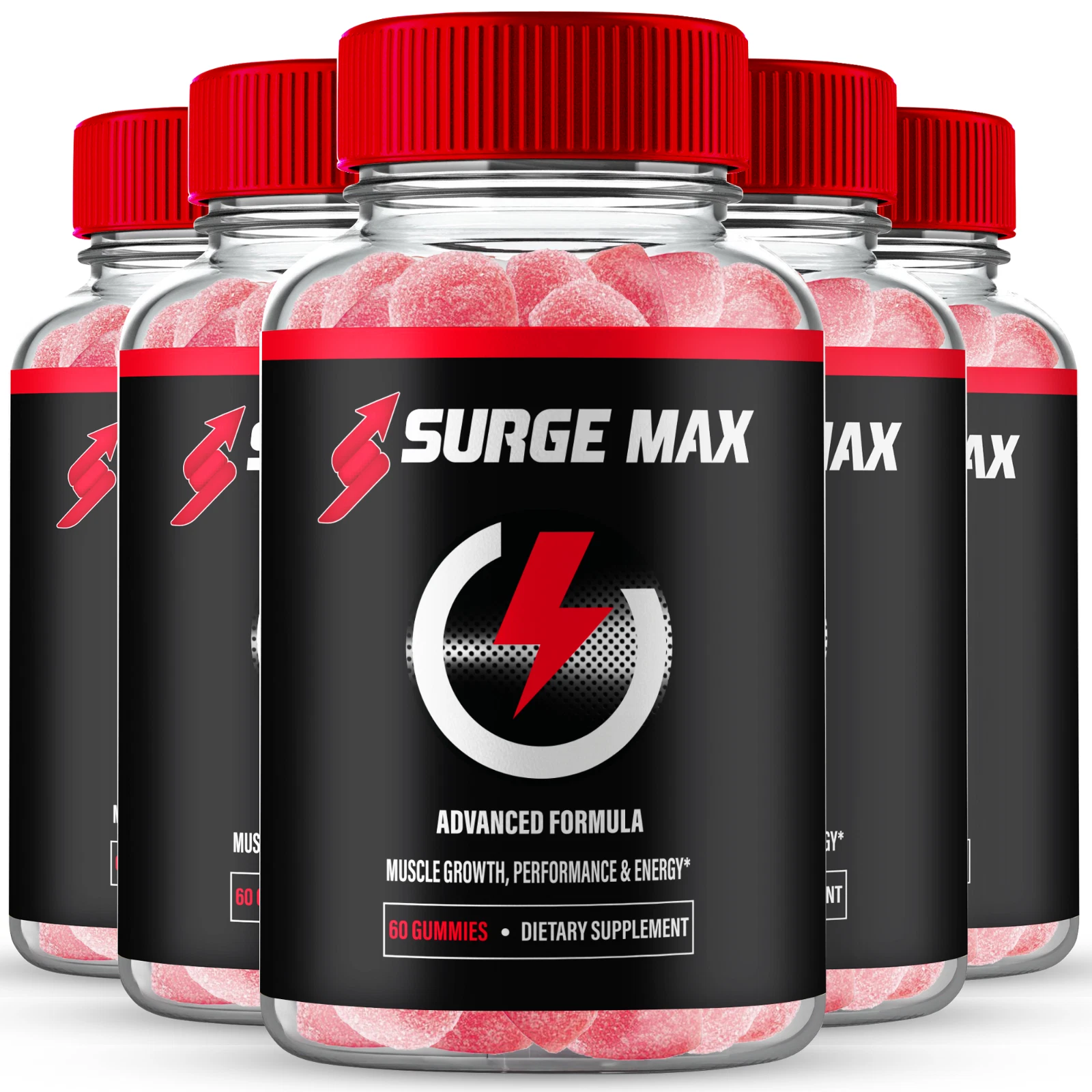 (5 Pack) Surge Max Male Gummies, Official SurgeMax Supplement Gummies for Men