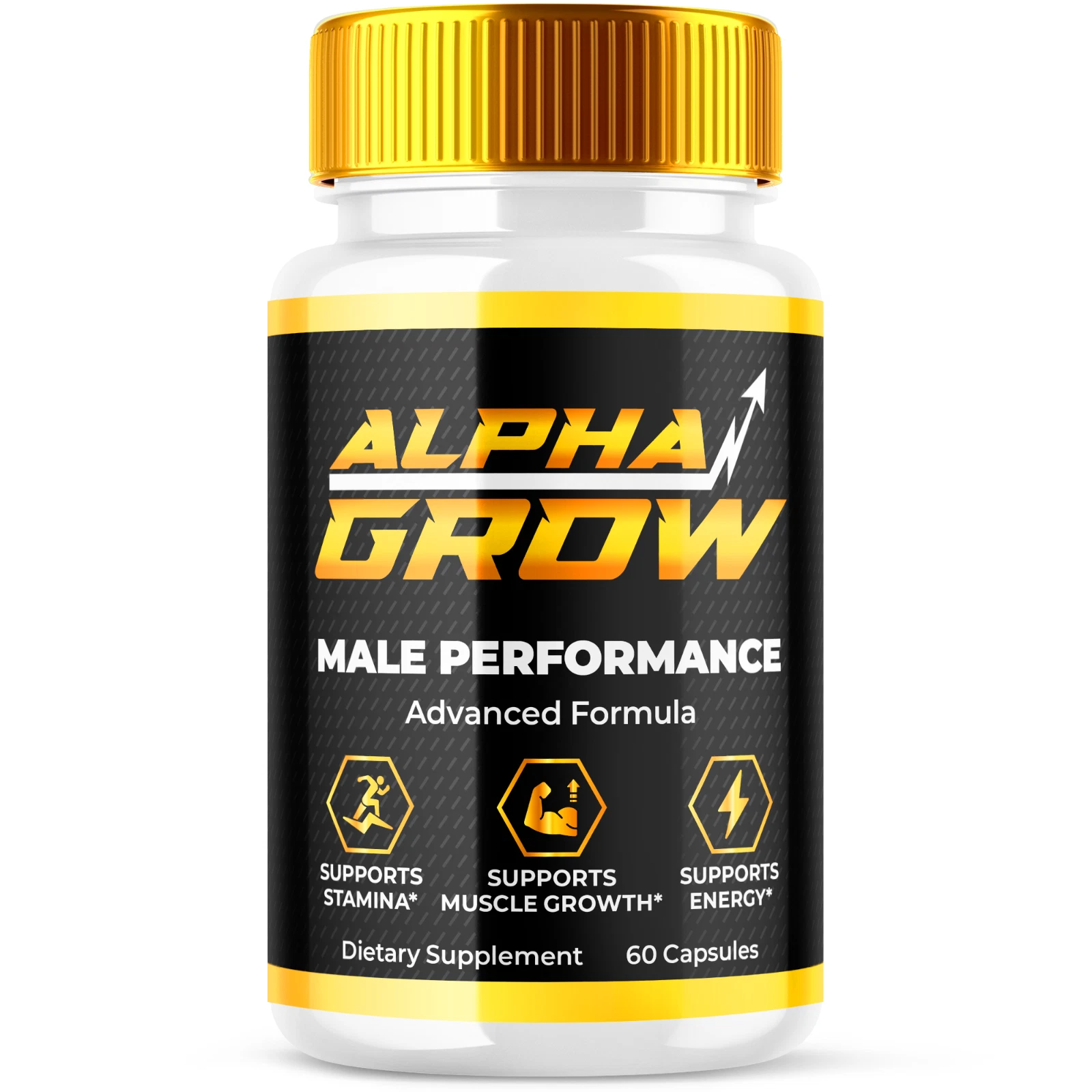 Alpha Grow Pills for Men Max Strength Alpha Grow Formula Supplement 60 Capsules