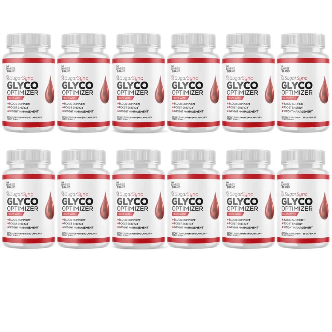 Sugar Sync Glyco Optimizer Blood Sugar Health Support Supplement - 12 Bottles