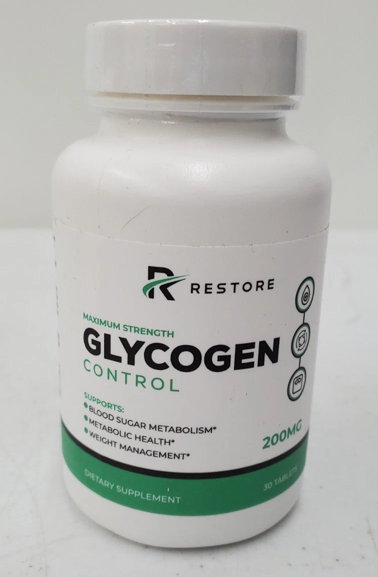 RESTORE GLYCOGEN CONTROL WEIGHT LOSS SUPPORT 200MG 30 TABLETS EXP 11/25