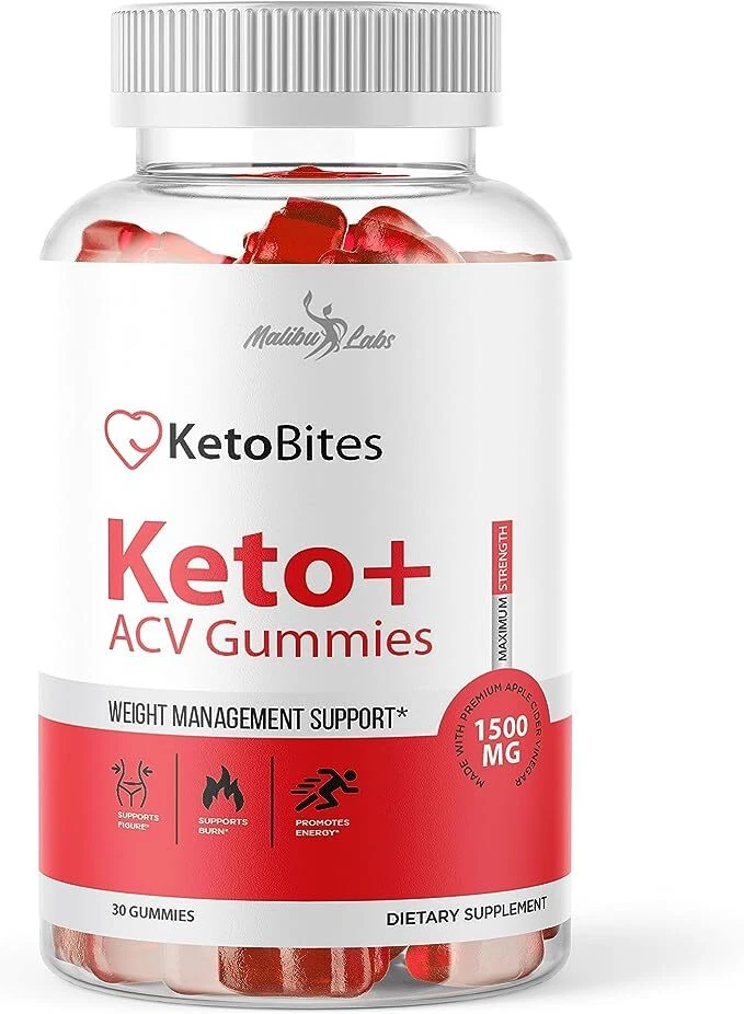 KetoBites ACV Apple Cider Vinegar Gummies Weight Loss - 1500mg (30-Day Supply)