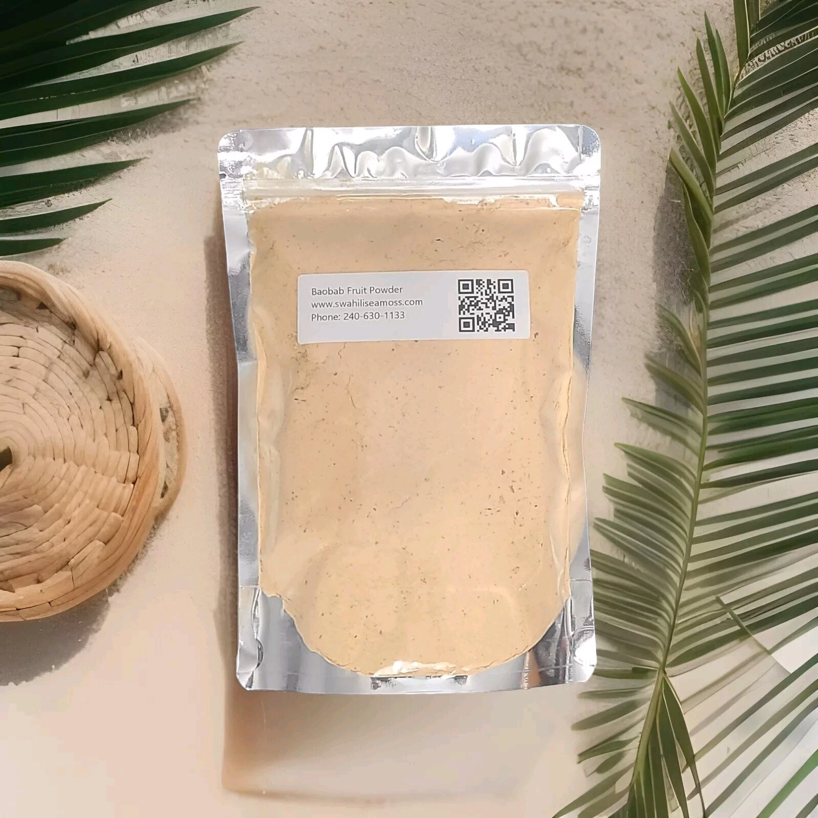 Baobab Fruit Powder Raw Organic Herbs & Spices Active | 2, 4, 8, 16 oz | 1 lb