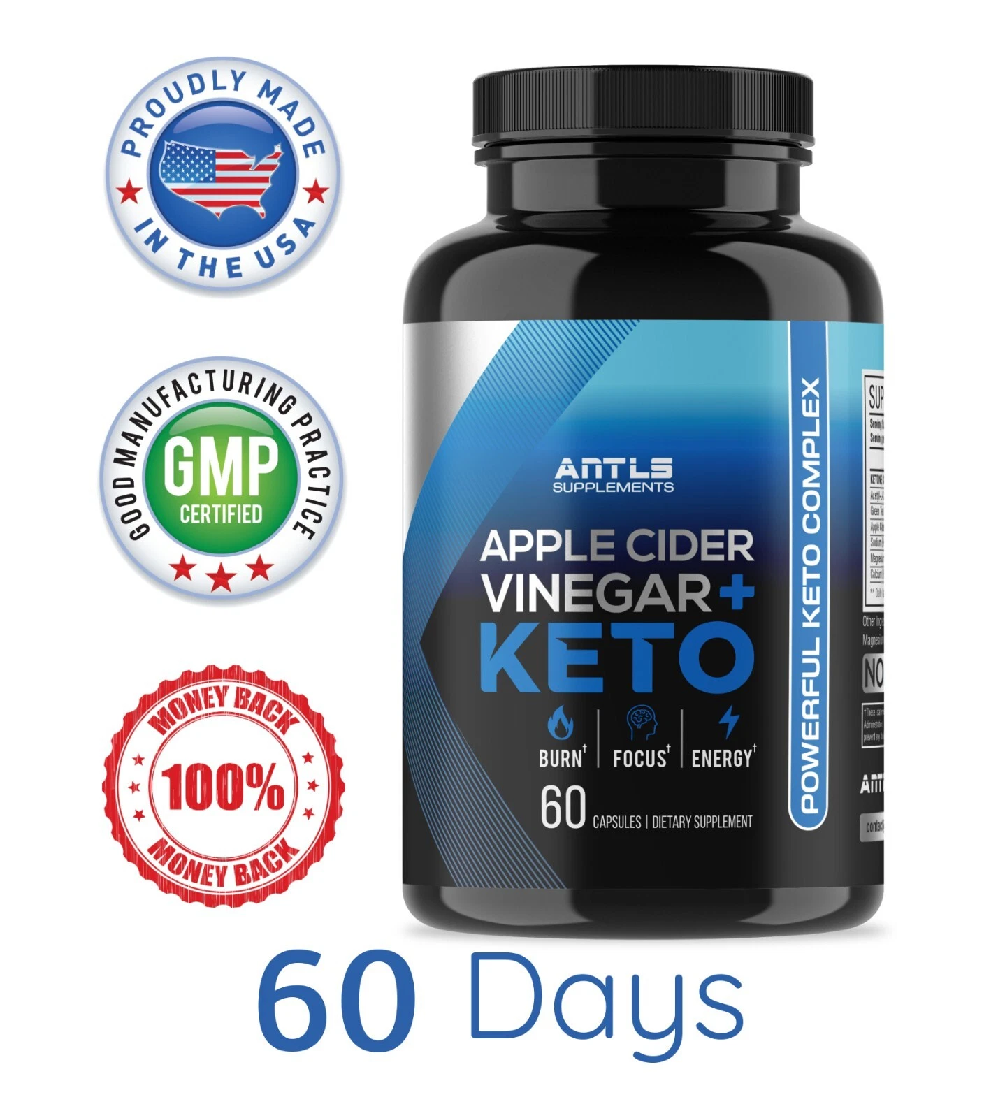 Keto BHB Diet Pills,Weight Loss,Fat Burner,Appetite Suppressant Supplement,Detox