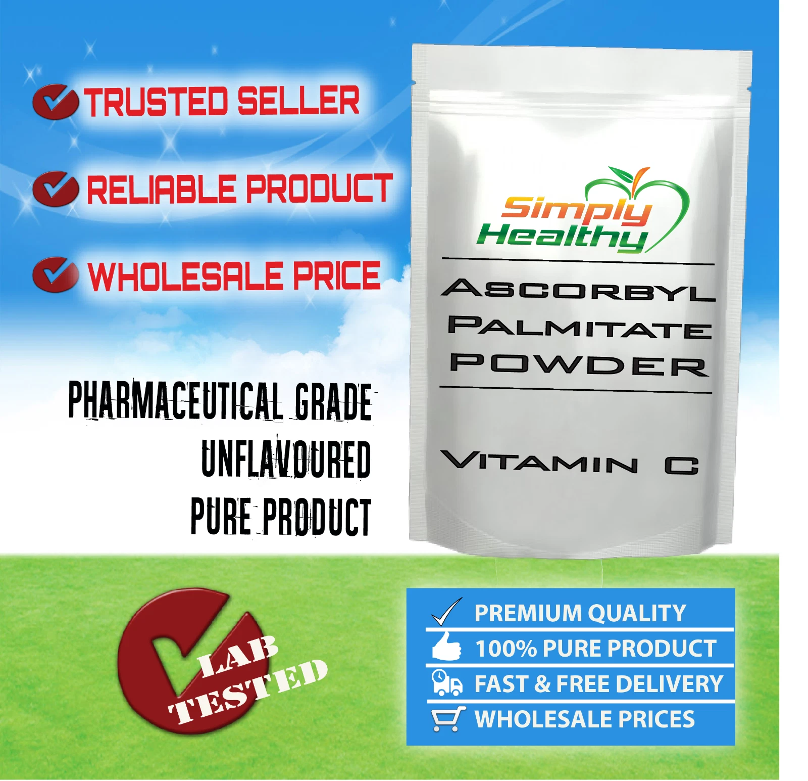 Ascorbyl Palmitate Powder 100g, Vitamin C, Ester Oil Soluble Premium Quality