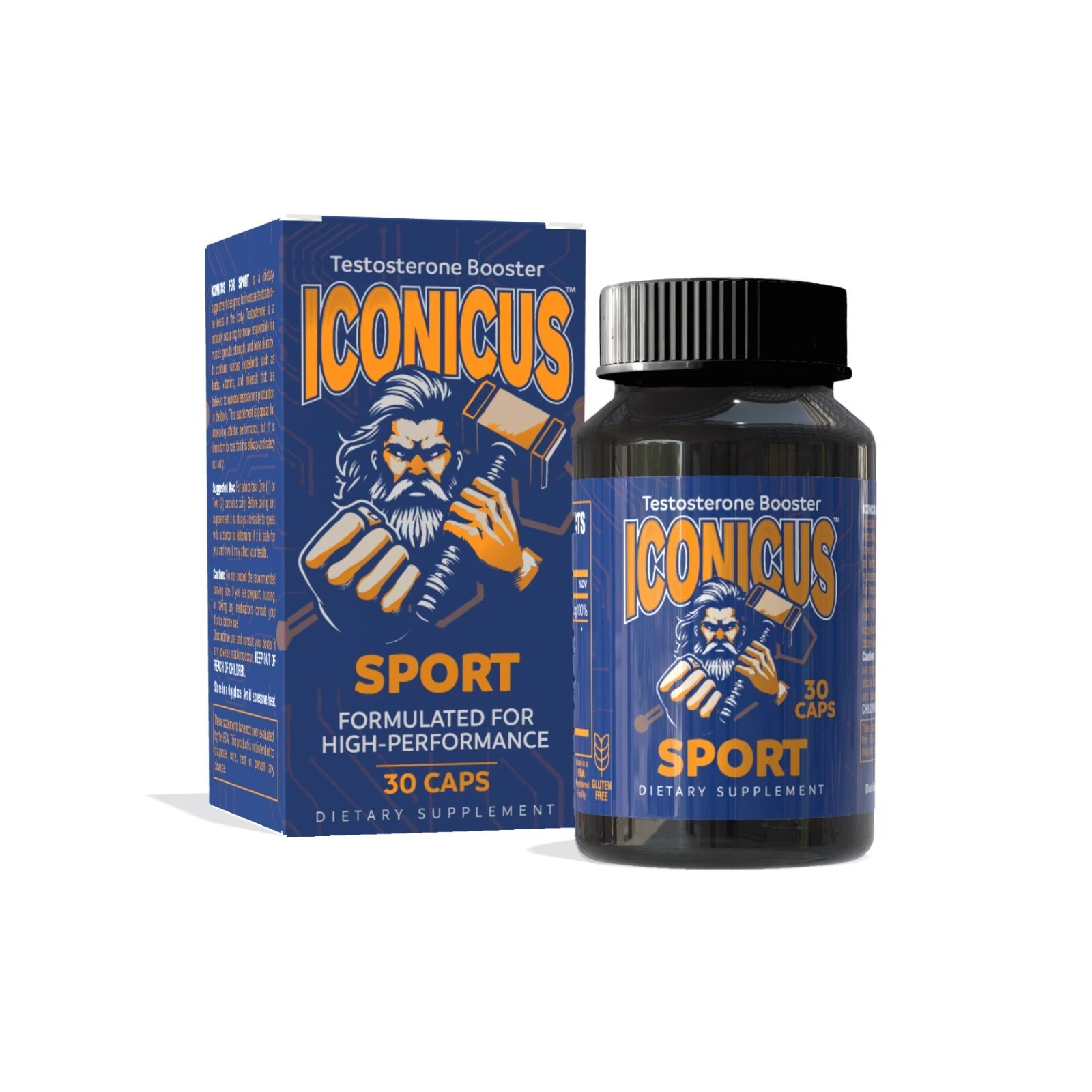 Iconicus Sport All-Natural Testosterone booster with creatine- muscle building