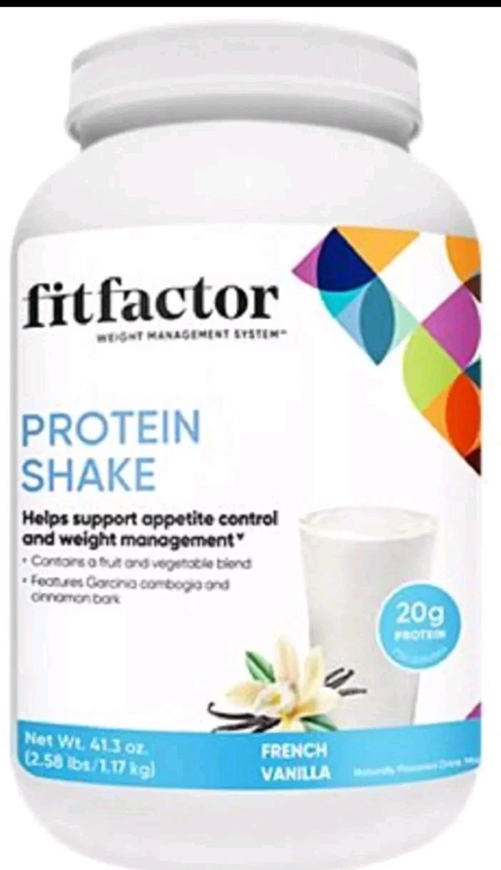 Fit Factor Weight Management Protein Shake Vanilla 41.3 Oz 30 Servings see pics