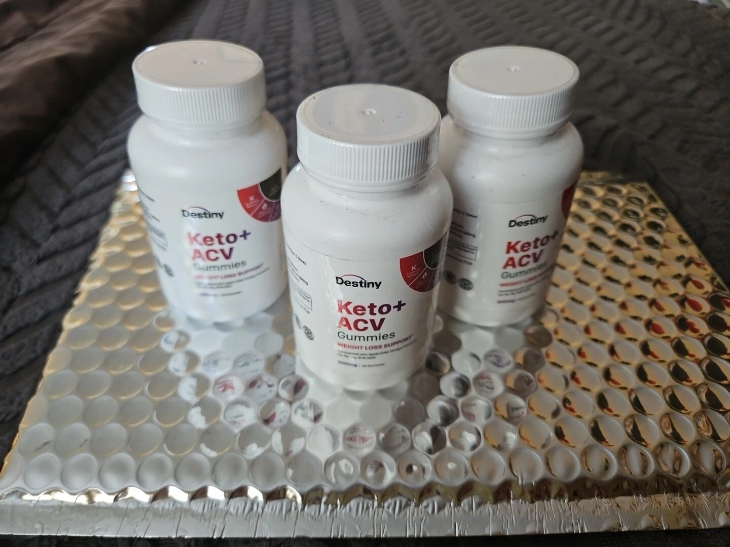 Destiny Keto + ACV Weight Loss Support 500mg 30 Gummies X3