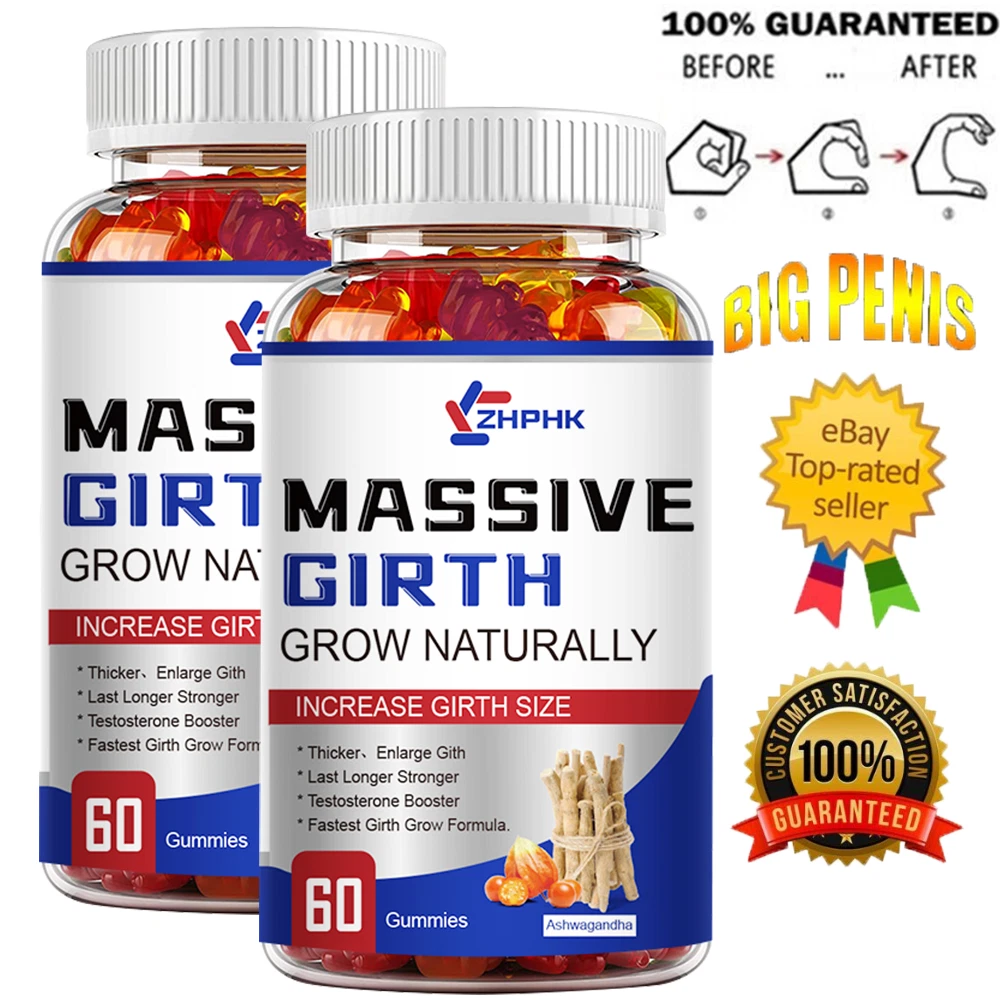 2Packs Best Penis Enlarger Harder Dick Enhancer Stamina Male Enhancement Gummies