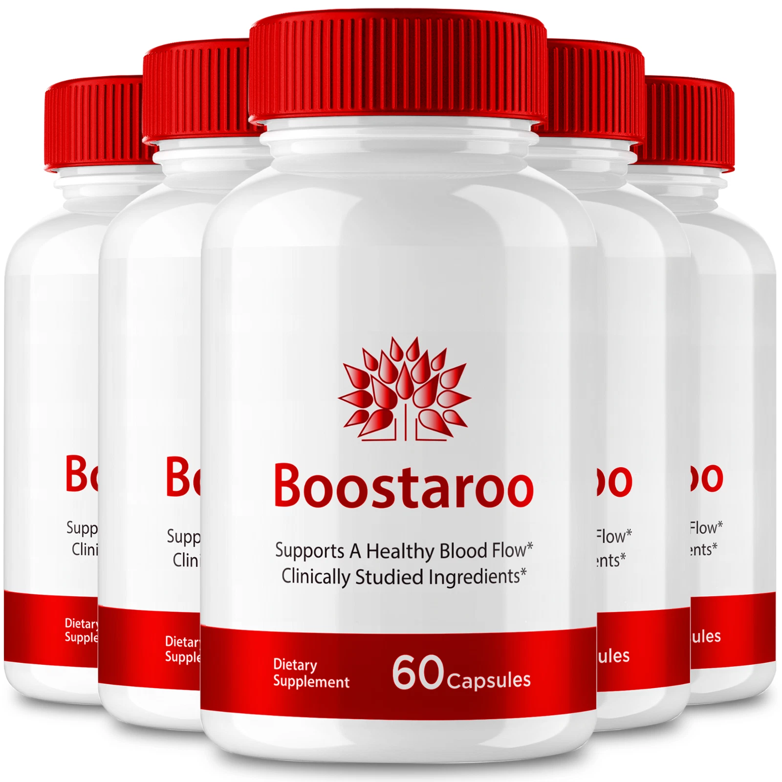 (5 Pack) Boostaroo, Boostaroo Male Virility Blood Flow Supplement (300 Capsules)