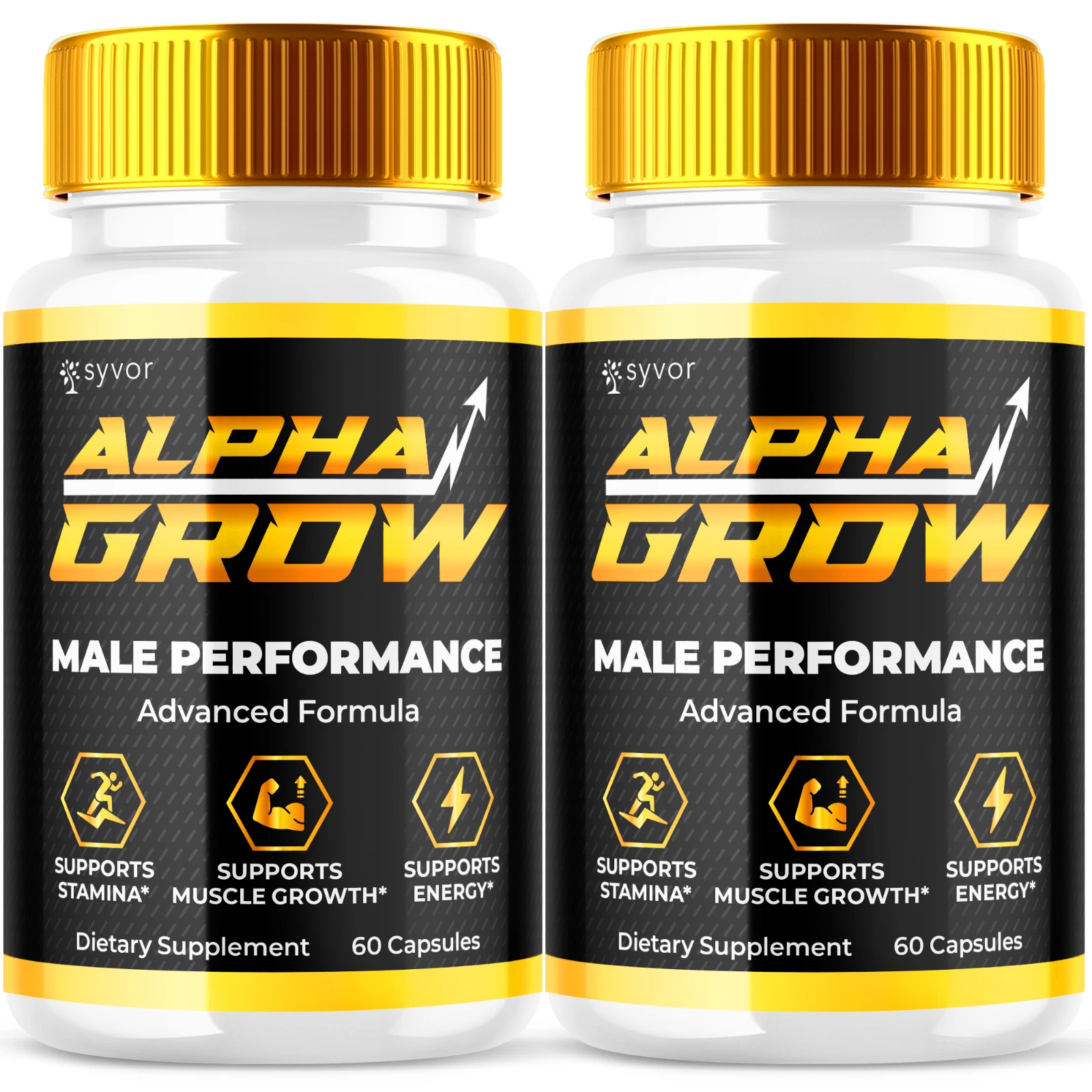 Alpha Grow Pills for Men Max Strength Alpha Grow Formula Supplement 120 Capsules