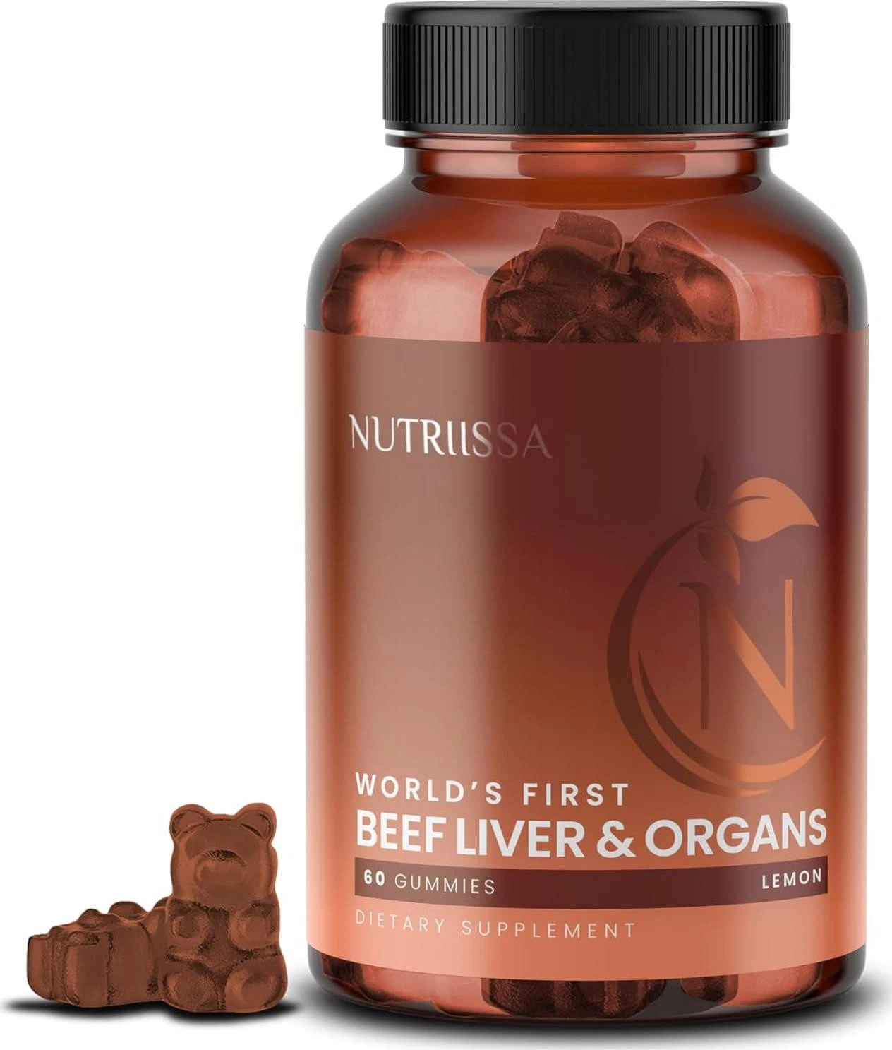 Nutriissa Beef Organ Gummies Grass-Fed Organ Blend for Nutrient-Rich Support and
