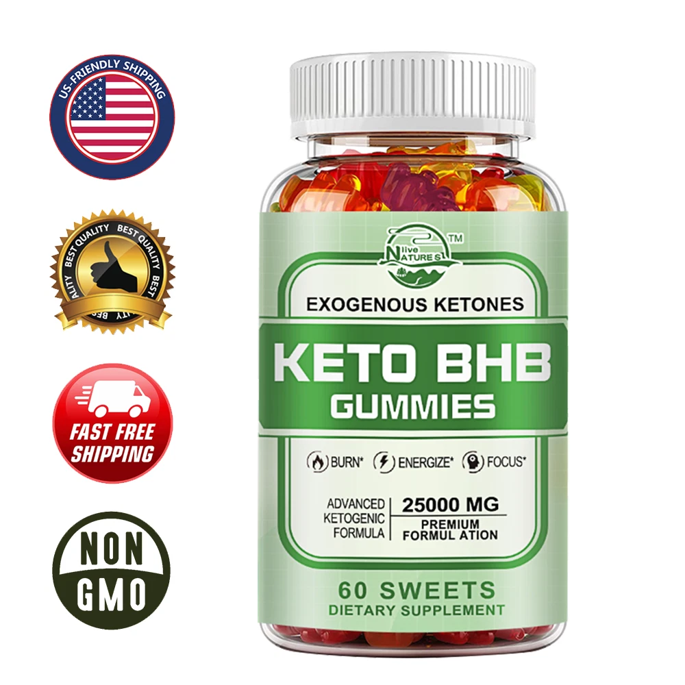 Keto BHB + ACV 25000mg For Advanced Weight Loss Support Gummies (60 Gummies)