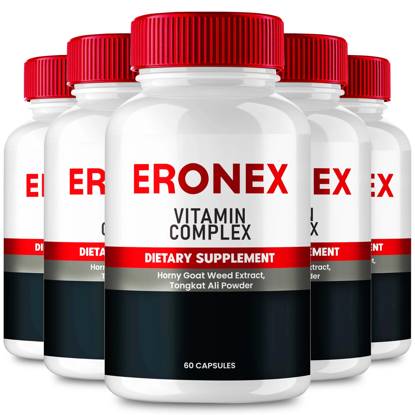 (5 Pack) Eronex Male Pills - Male Vitality Support Supplement - 300 Capsules