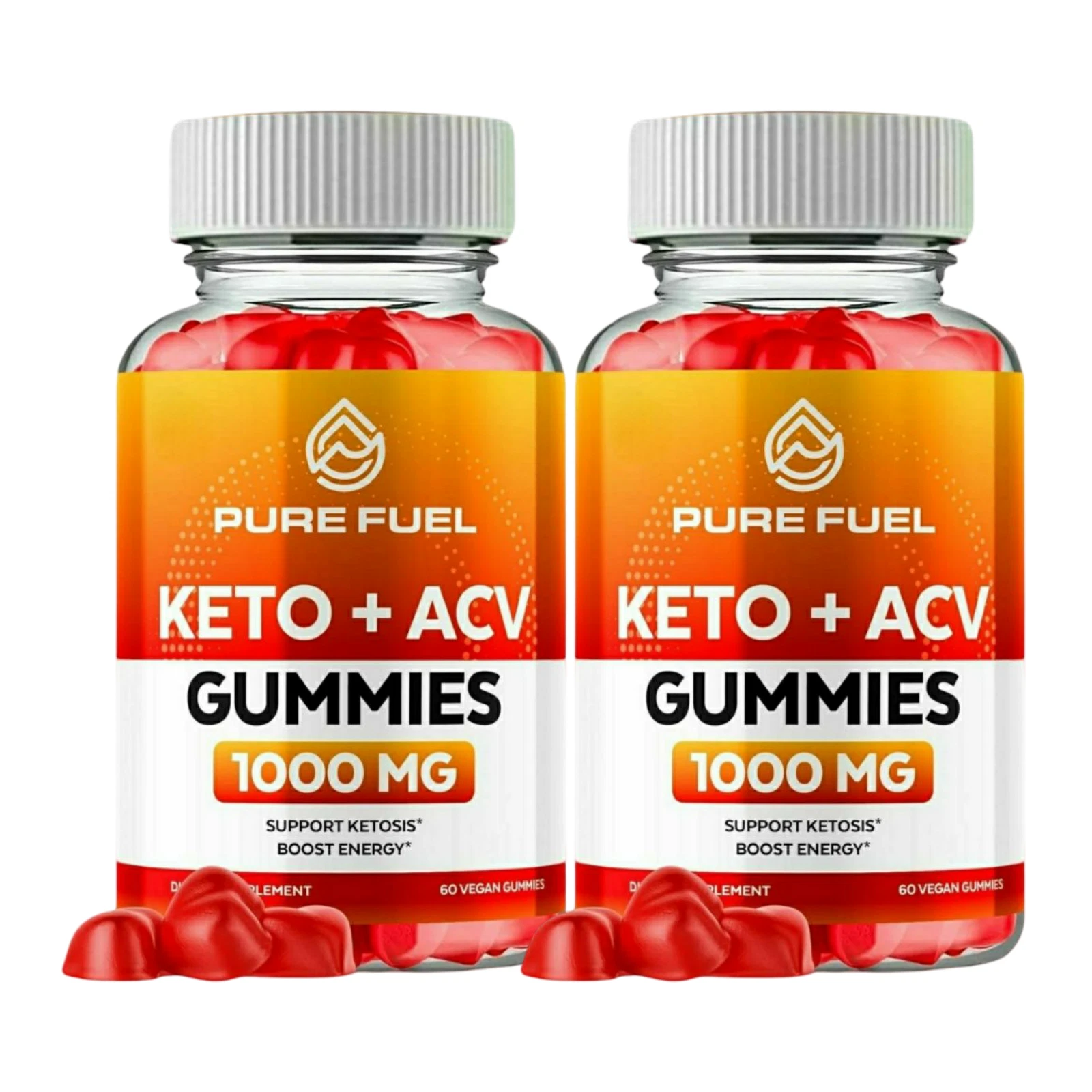 2-Pack Pure Fuel Keto ACV Gummies, Pure Fuel Keto Gummies - 120 Gummies