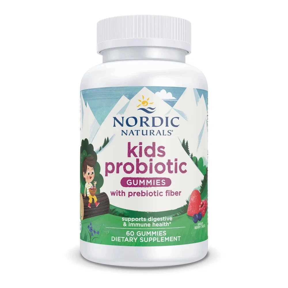 Nordic Naturals Kids Probiotic Gummies - 1.5 Billion Live Cultures, 60 Count