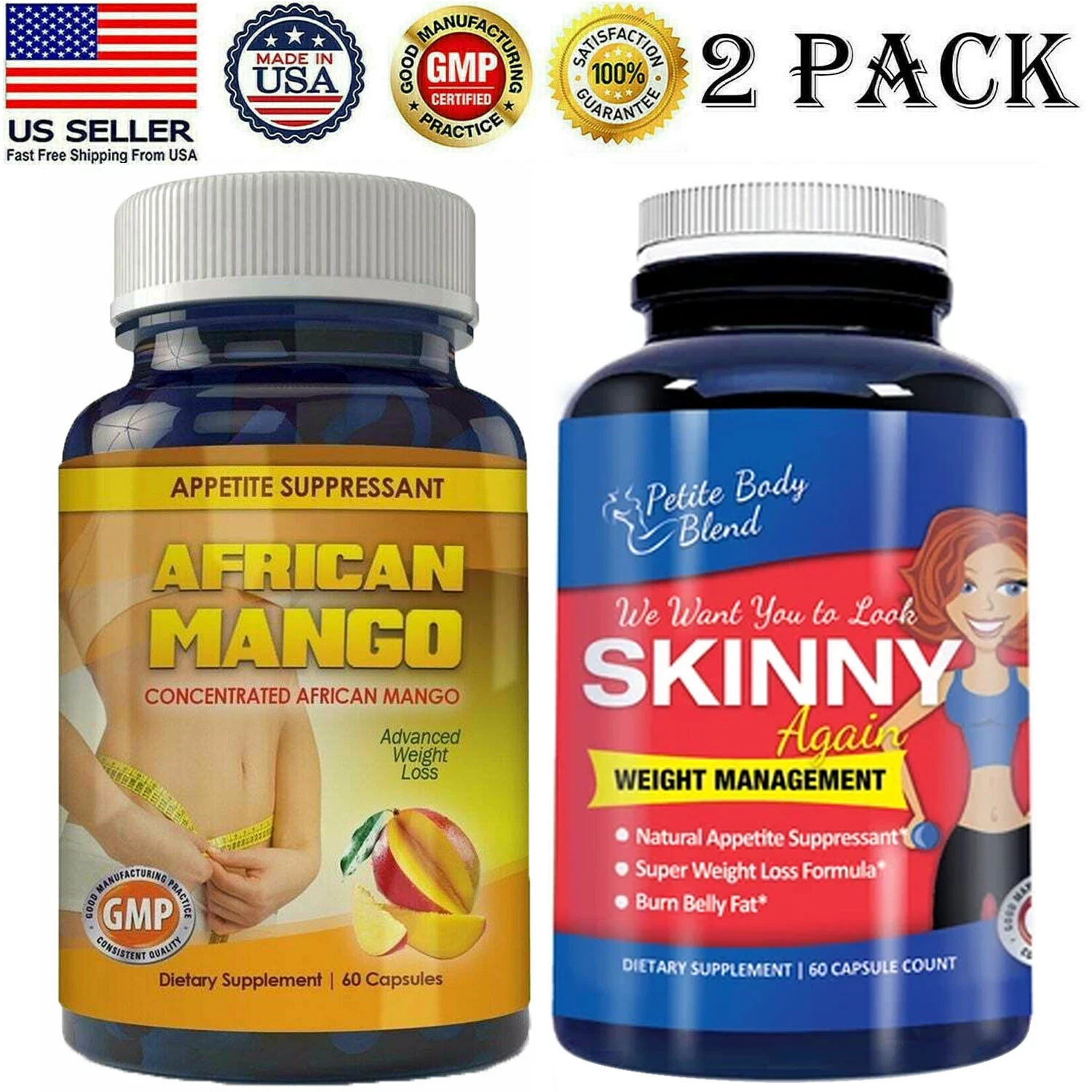 African Mango Pills Skinny Again Caralluma Fimbriata Extract Weight Loss Caps