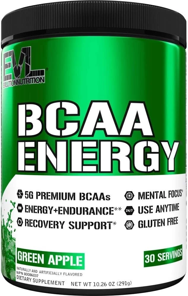 EVL EVLution Nutrition BCAA Energy Amino Acid Pre Workout - Green Apple