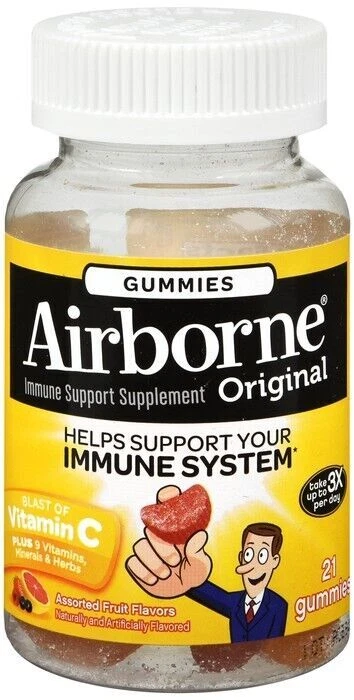 Airborne Original Assorted Fruit Vitamin C Gummies 21ct