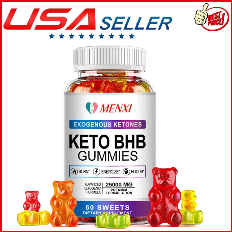 Keto BHB Gummies For Fat Burn ACV Weight Loss Detox Keto Diet Pills 60 Gummy