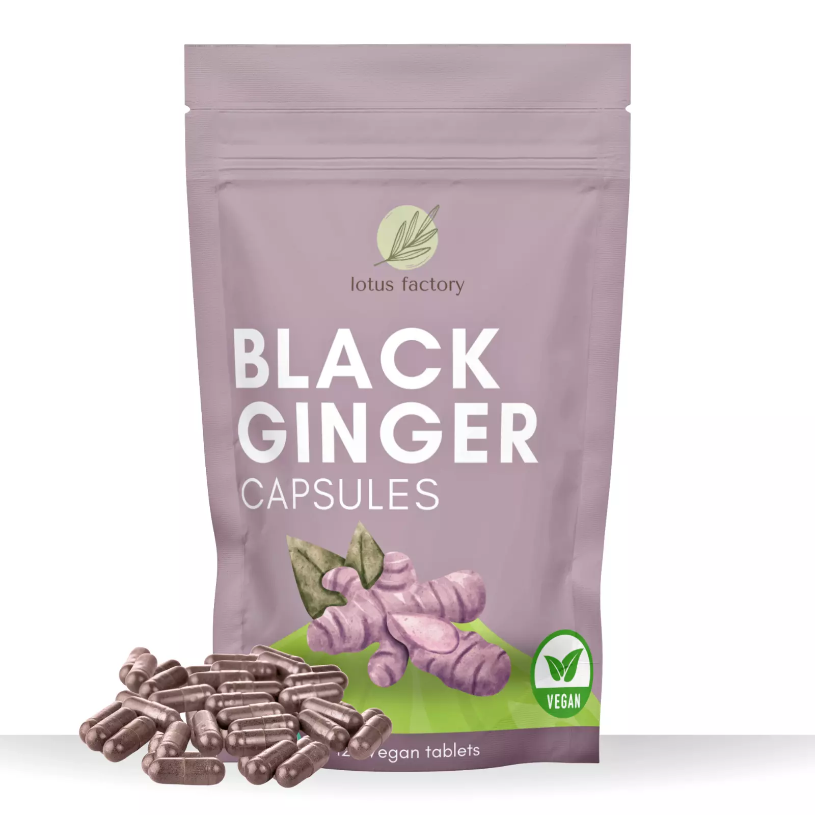 Black Ginger Capsules - Premium Herbal Pure Kaempferia parviflora Supplement