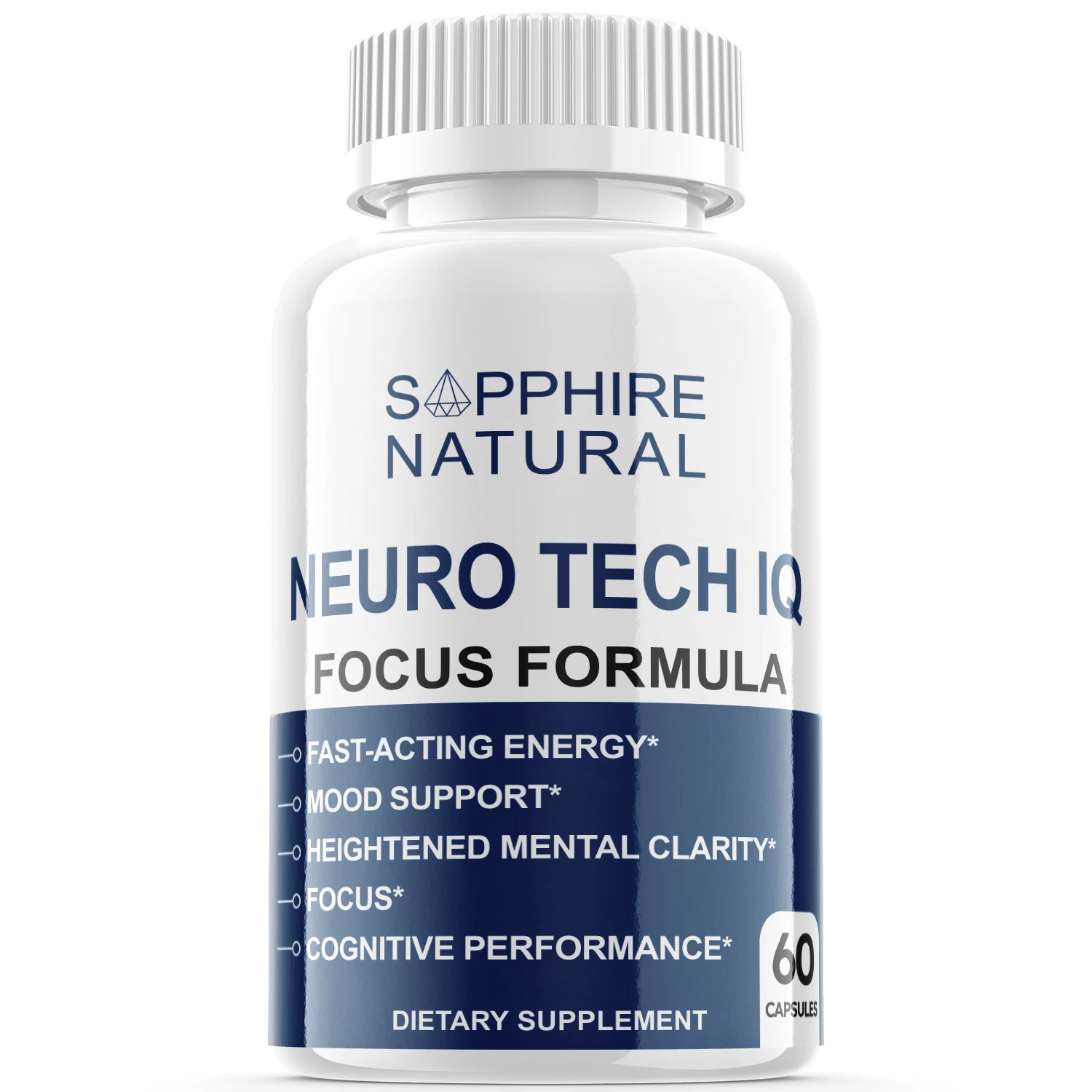 Neuro Tech IQ Brain Supplement, Neuro Tech Focus Formula Nootropic (60 Capsules)
