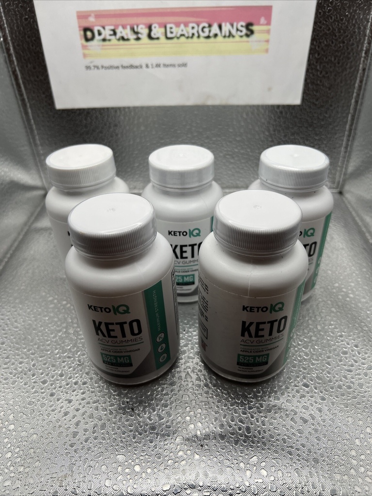 5 Bottles Of Keto IQ ACV Gummies 30ct ea/525 mg Gummies. NEW/SEALED. Exp 03/2026