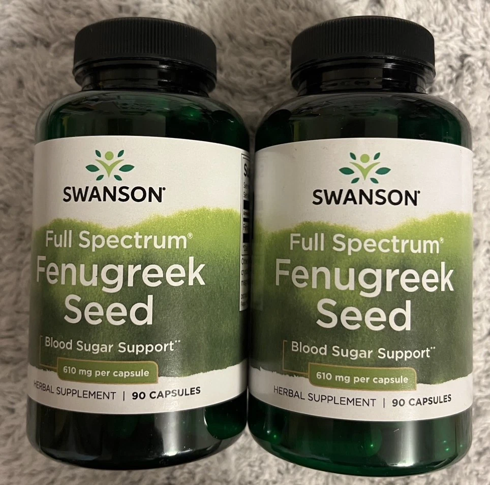 180 Caps Swanson Fenugreek Seed 610 mg Cholesterol Digestive Blood Sugar Glucose