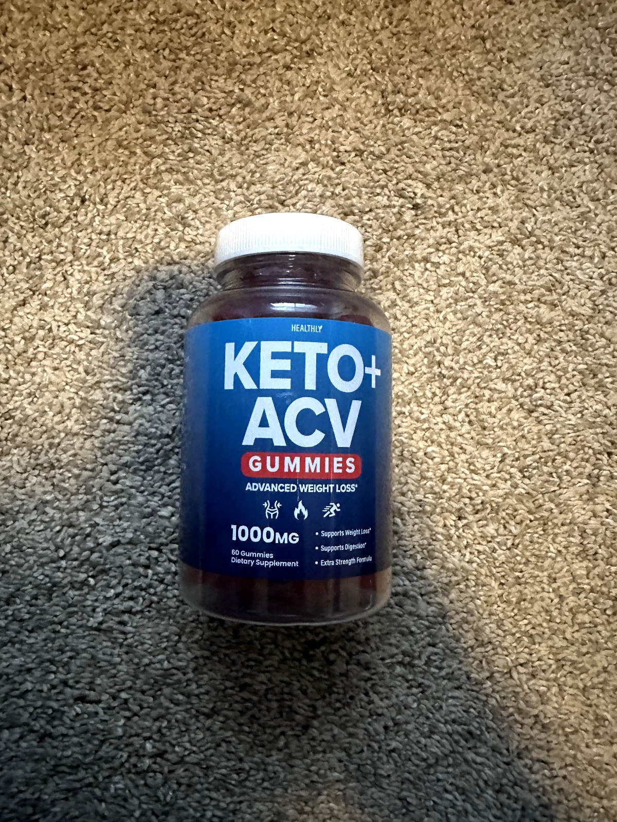 Healthly - Keto + ACV Gummies - Weight Loss Support - 1000 MG - 60 count