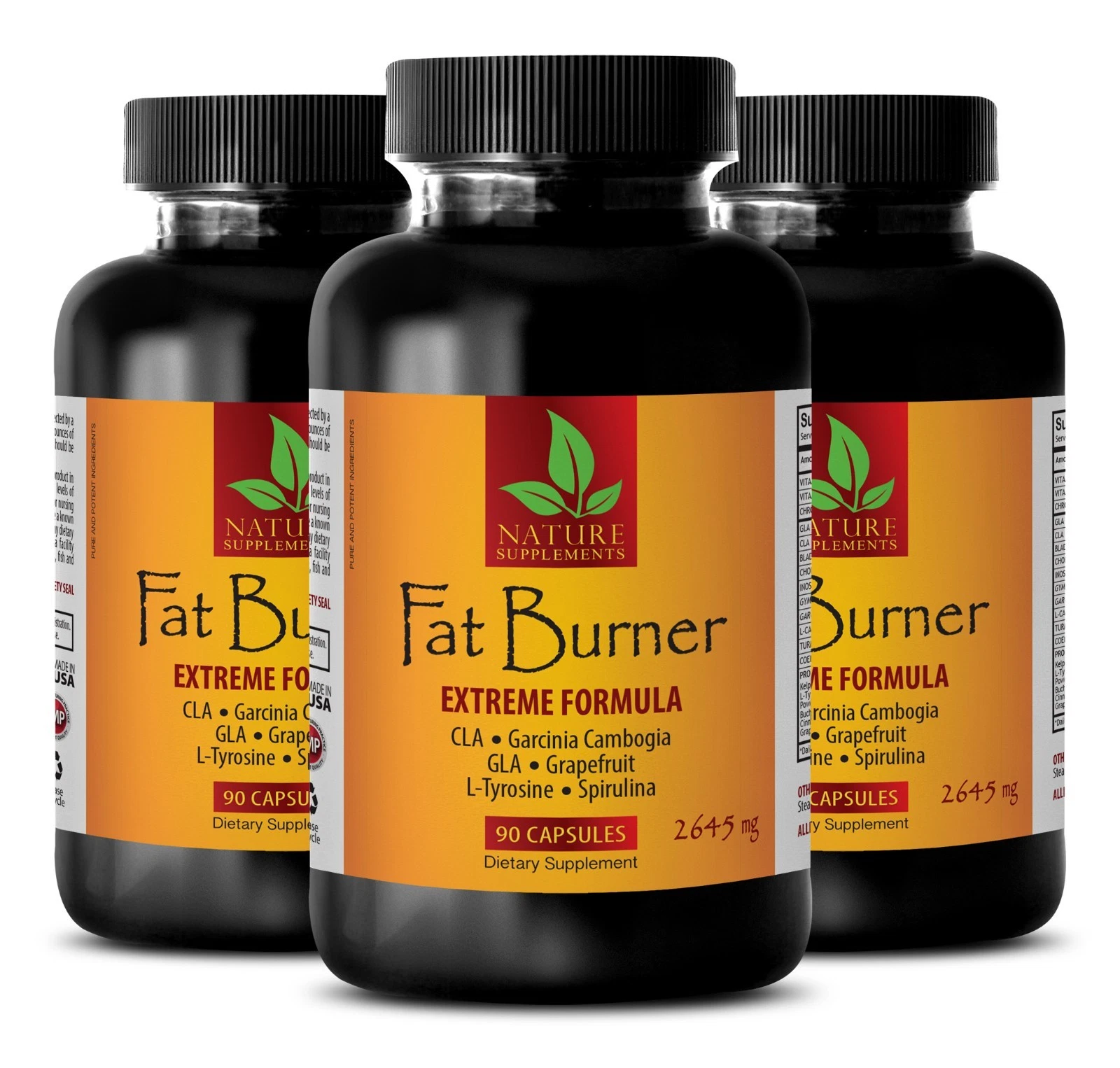 body detox - FAT BURNER EXTREME FORMULA - fat burner pills - 3 Bottles
